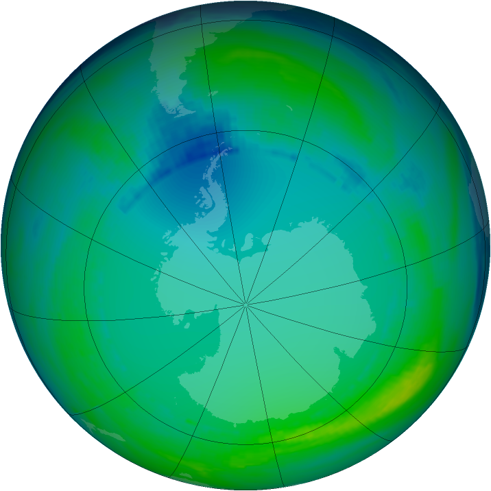 Ozone Map 1992-07-21